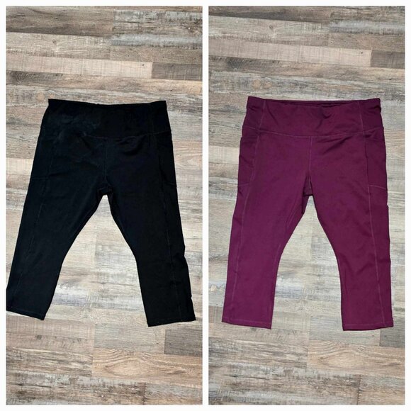 (SOLD) CLOSET SALE Lot of 2 Avia Performance Capri Stretch Leggings XXL 20 - Picture 3 of 10